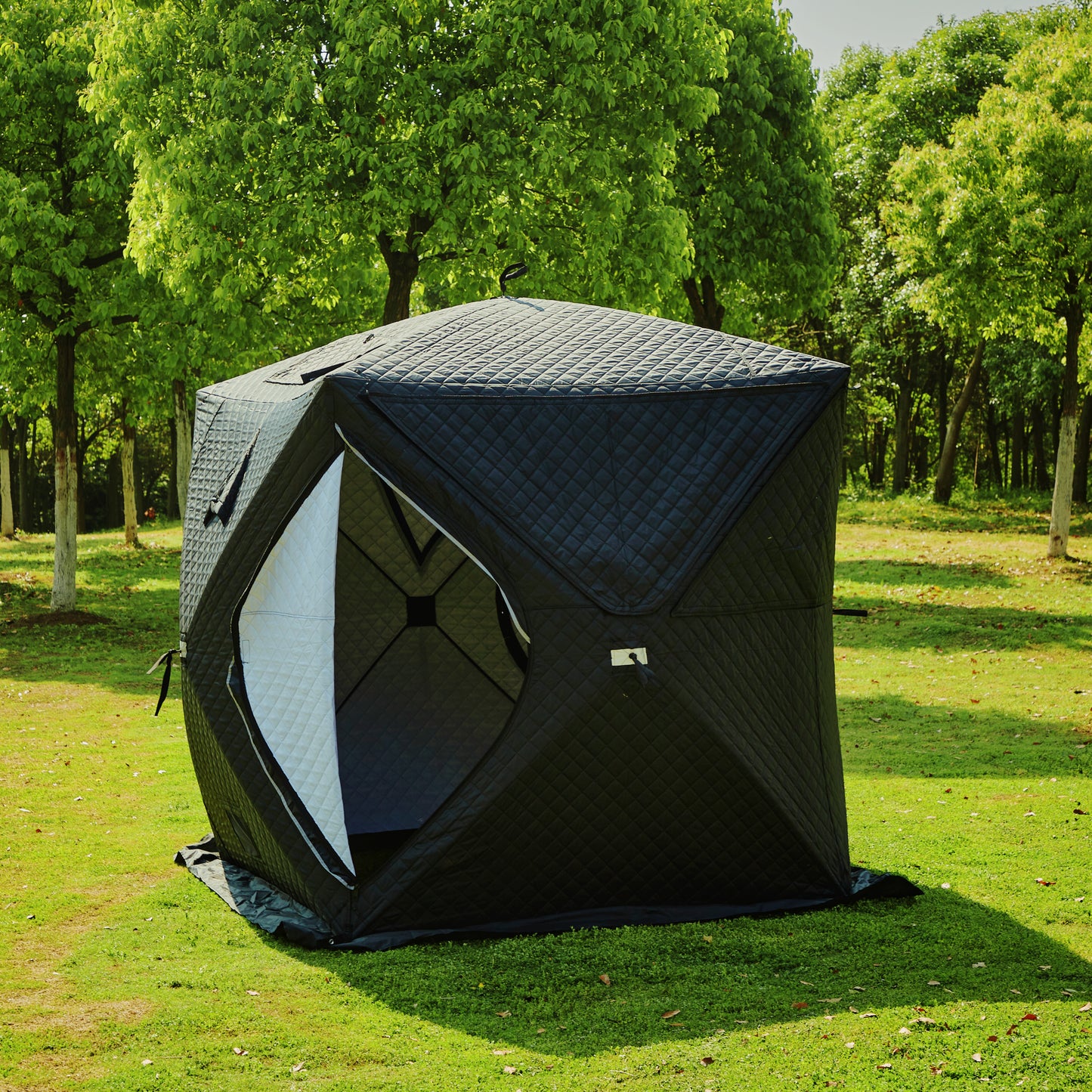 New Outdoor Portable 3-4person Sauna Tent With Wood Burning Stove