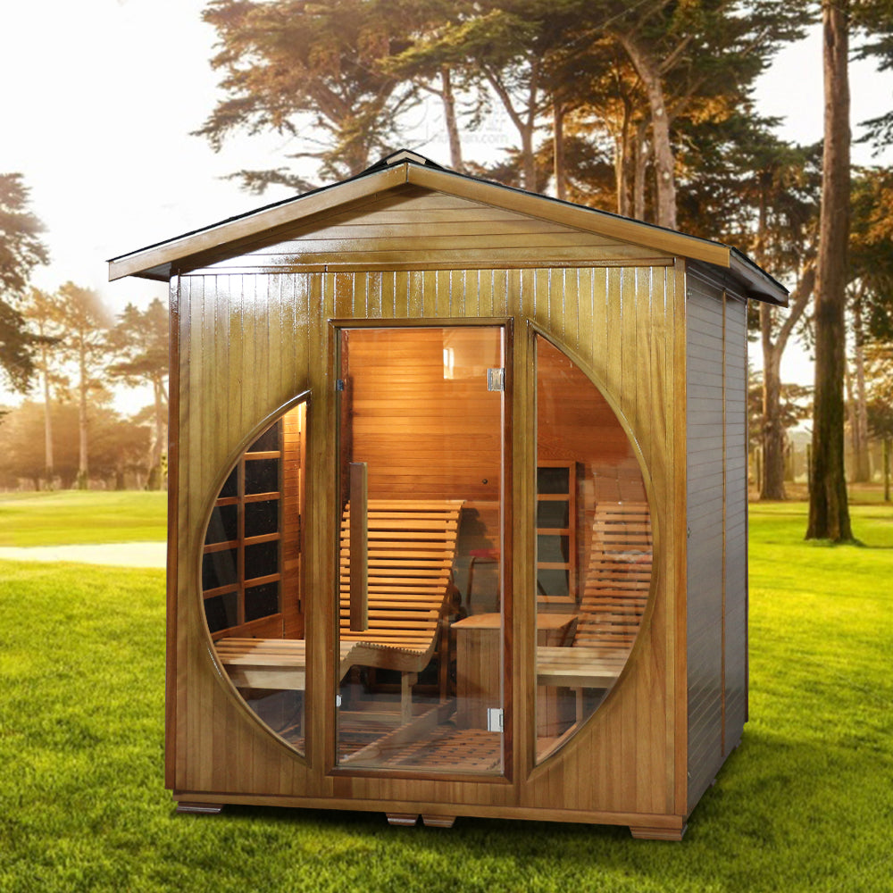 Smartmak Outdoor Far Infrared Sauna Room with Recliner