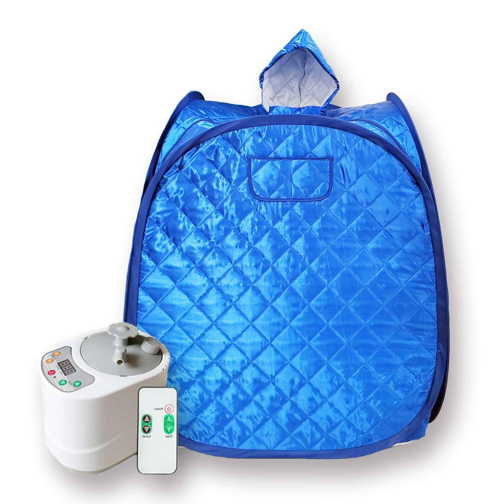 Smartmak Portable Steam Sauna Kit, Include Tent with Hat and 2L Steamer