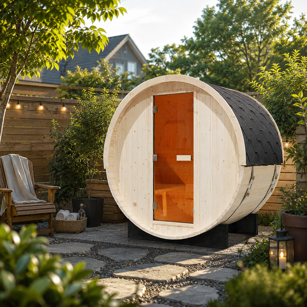 Outdoor Barrel Steam Sauna
