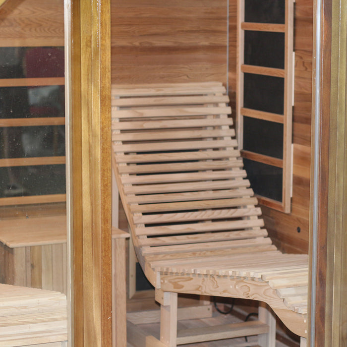 Smartmak® Outdoor Far Infrared Sauna Room with Recliner Refresh 3