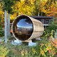 7' × 8' Oversized Panoramic View Barrel sauna, for 6-8 people