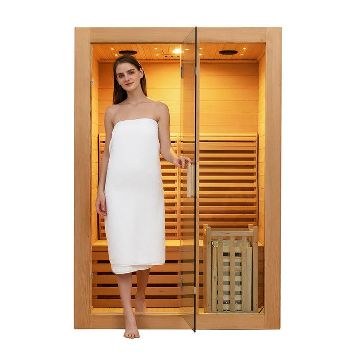 Smartmak® 2 People Indoor Traditional Steam Sauna - Steam 2