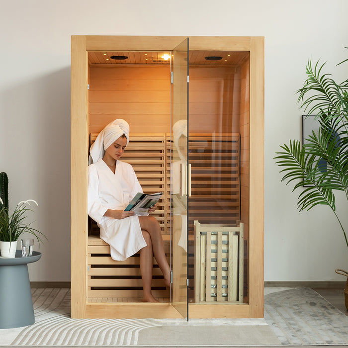 Smartmak® 2 People Indoor Traditional Steam Sauna - Steam 2