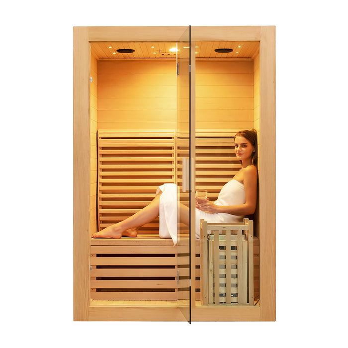 Smartmak® 2 People Indoor Traditional Steam Sauna - Steam 2