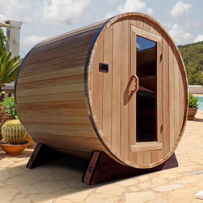 Smartmak® Traditional Outdoor Barrel Sauna Kit Nature 5
