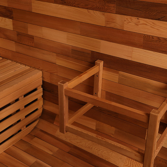 Smartmak® 6 People Wood Outdoor Square Sauna Room - Square 2
