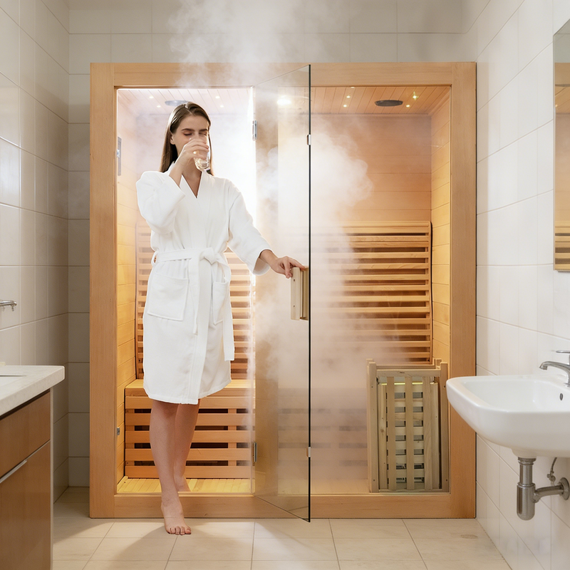 Smartmak® 3 People Indoor Traditional Steam Sauna - Steam 3 (Delivery in 1-2 Weeks)