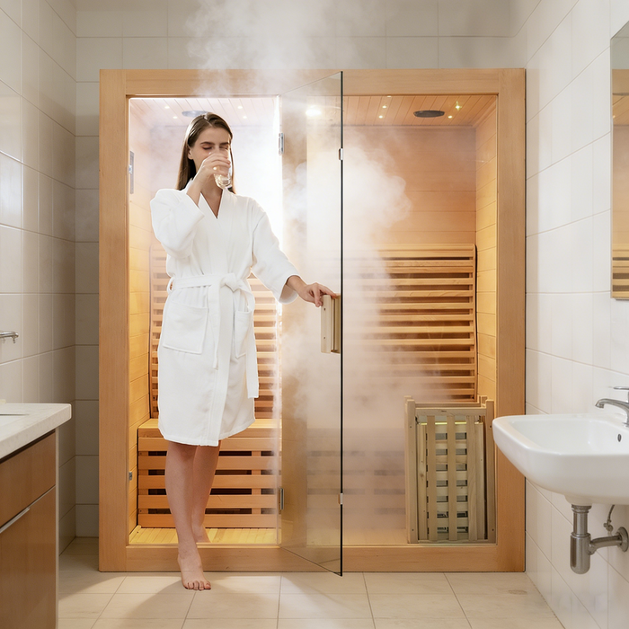 Smartmak® 3 People Indoor Traditional Steam Sauna - Steam 3