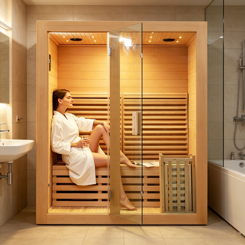 Smartmak® 3 People Indoor Traditional Steam Sauna - Steam 3 (Delivery in 1-2 Weeks)