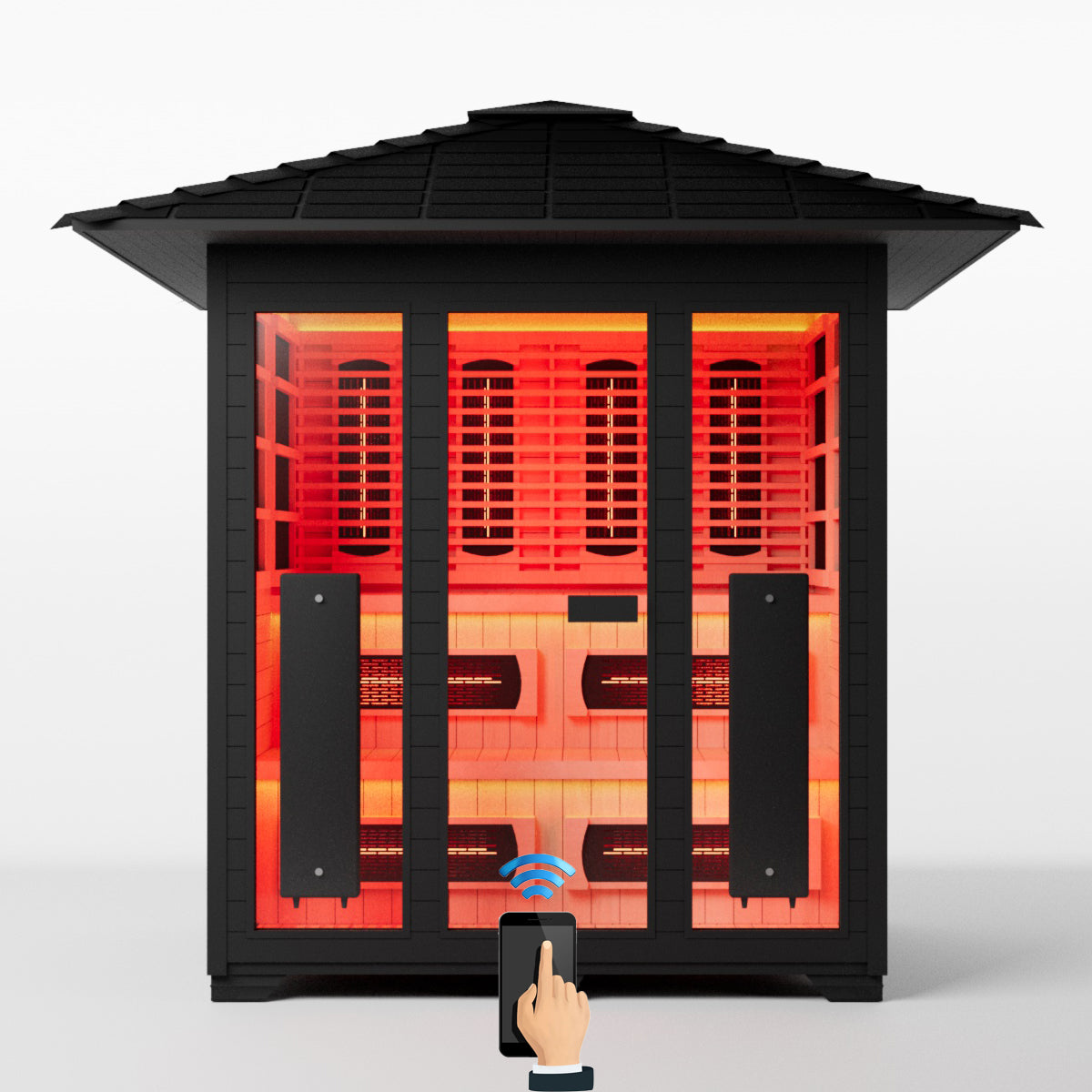 smartmak-4-6-person-outdoor-full-spectrum-infrared-sauna-with-red-light-therapy-black-3
