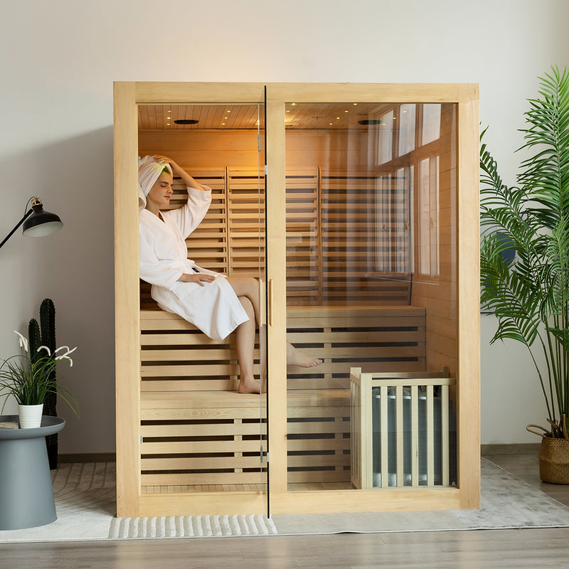 Smartmak® 4 People Indoor Traditional Steam Sauna - Steam 4 (Delivery in 1-2 Weeks)
