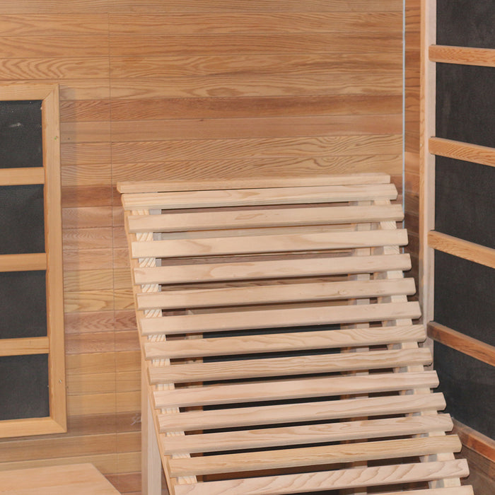 Smartmak® Outdoor Far Infrared Sauna Room with Recliner - Refresh 3