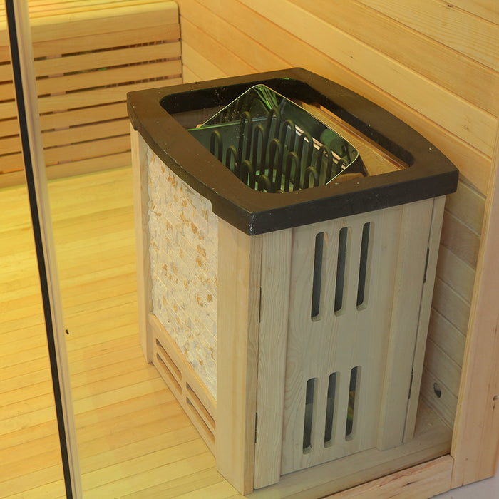 Smartmak® Hemlock / Red Cedar Indoor Therapy Wood Steam Sauna Rooms (Including Shipping and Installation)