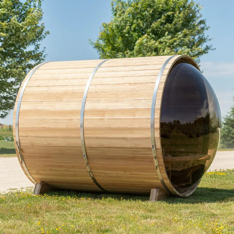 Smartmak® 6-8 people Barrel Sauna with Panoramic View  - Barrel 6