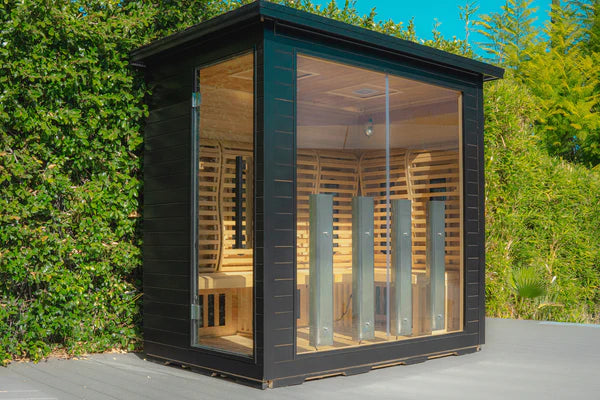 Outdoor Full-Spectrum Infrared and Steam Hybrid Sauna