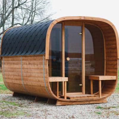 Smartmak® Cube Square Outdoor Sauna with Porch Square 6