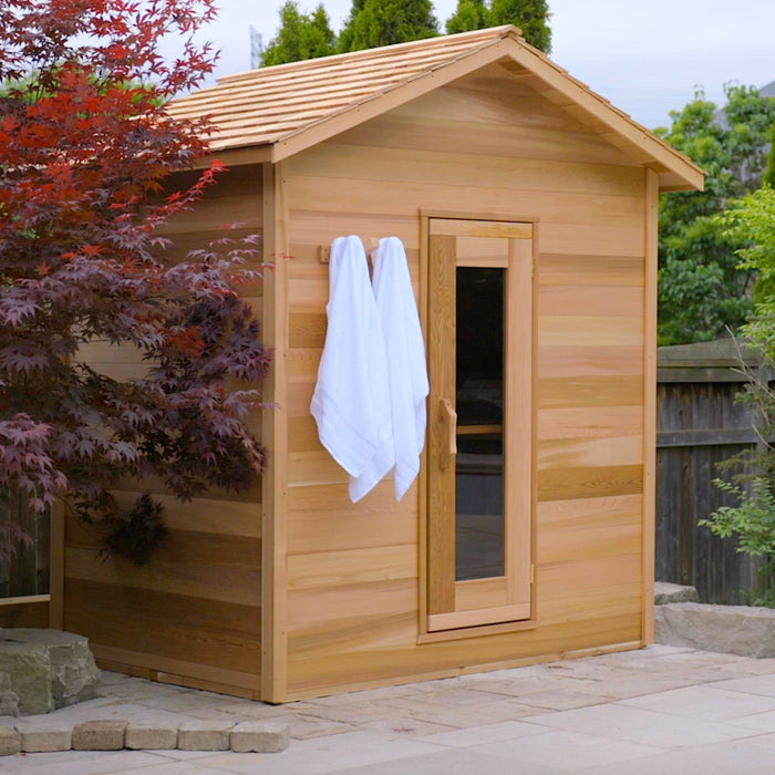 Smartmak® Outdoor Cabin Sauna Square Steam Sauna - Cabin 4