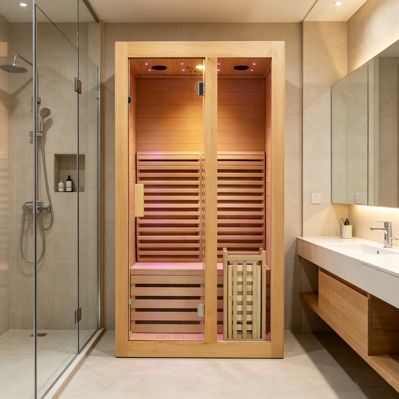 Smartmak® 1 People Indoor Traditional Steam Sauna - Steam 1 (Delivery in 1-2 Weeks)