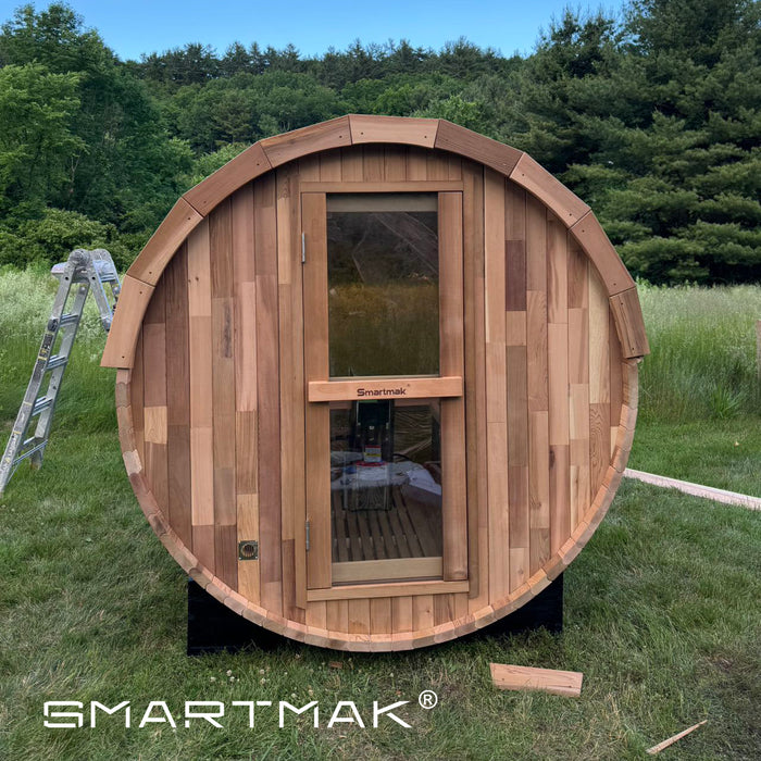Smartmak® 6-8 people Barrel Sauna with Panoramic View  - Barrel 7