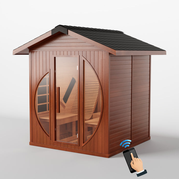 Smartmak® 2 People Outdoor Infrared Sauna Room - Relax 3