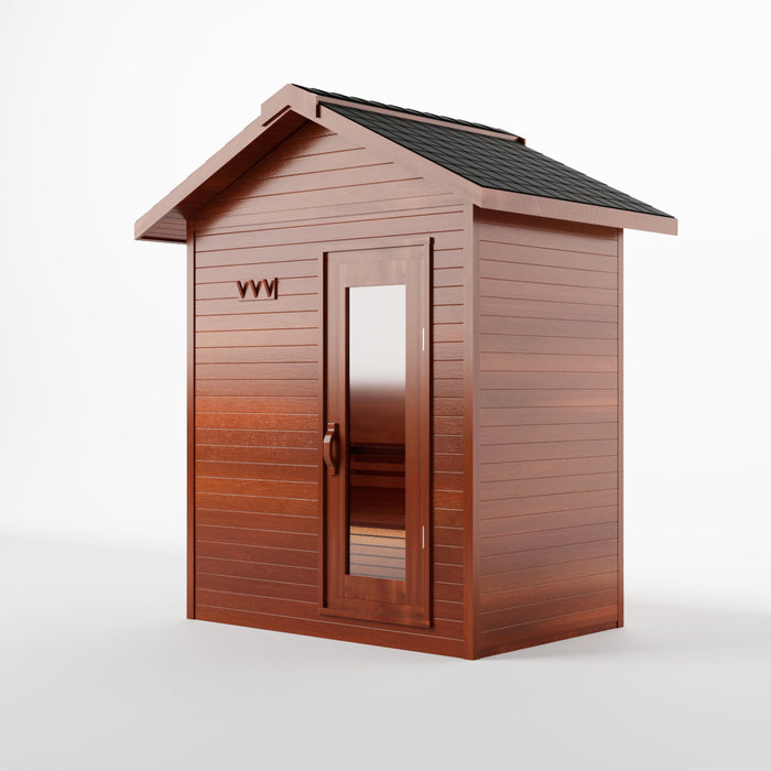 Smartmak® Outdoor Cabin Sauna Square Steam Sauna - Cabin 1