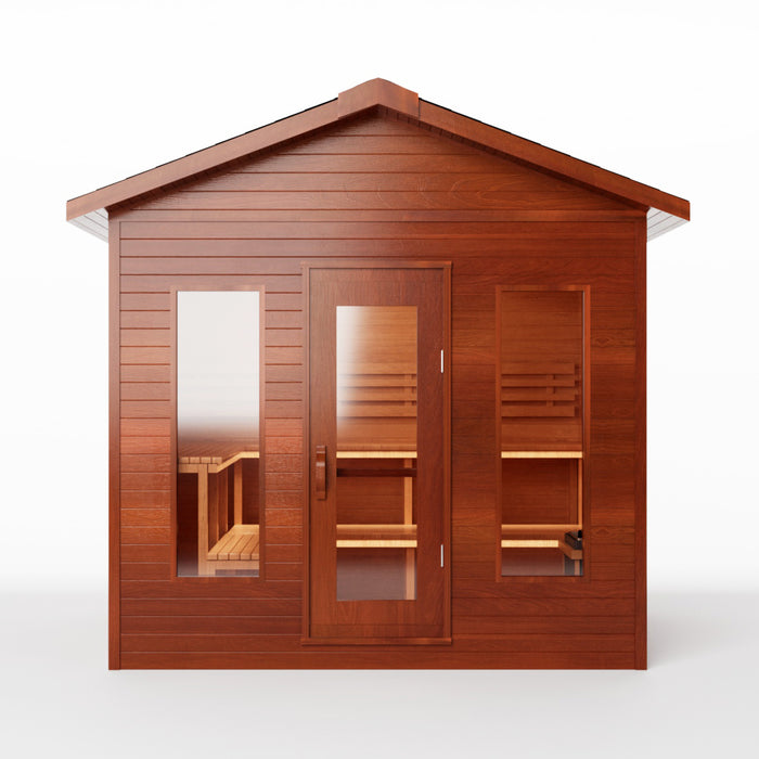 Smartmak® Outdoor Cabin Sauna Square Steam Sauna - Cabin 4