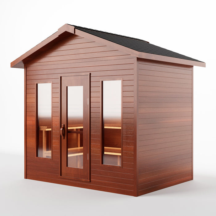 Smartmak® Outdoor Cabin Sauna Square Steam Sauna - Cabin 4