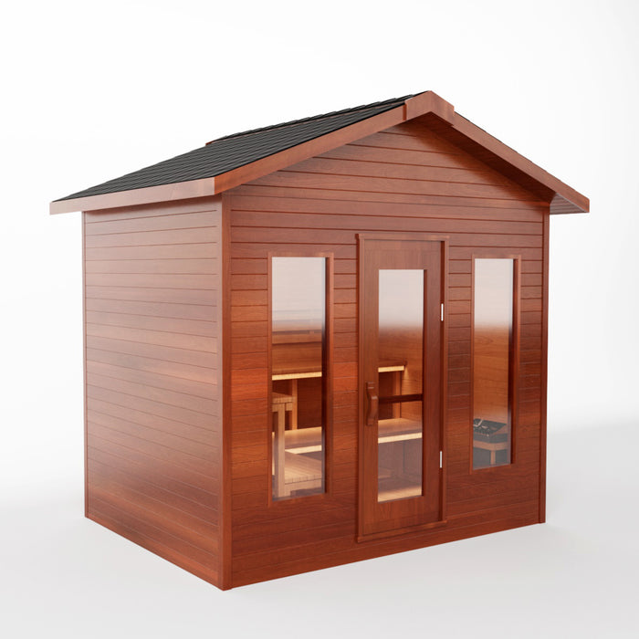 Smartmak® Outdoor Cabin Sauna Square Steam Sauna - Cabin 4