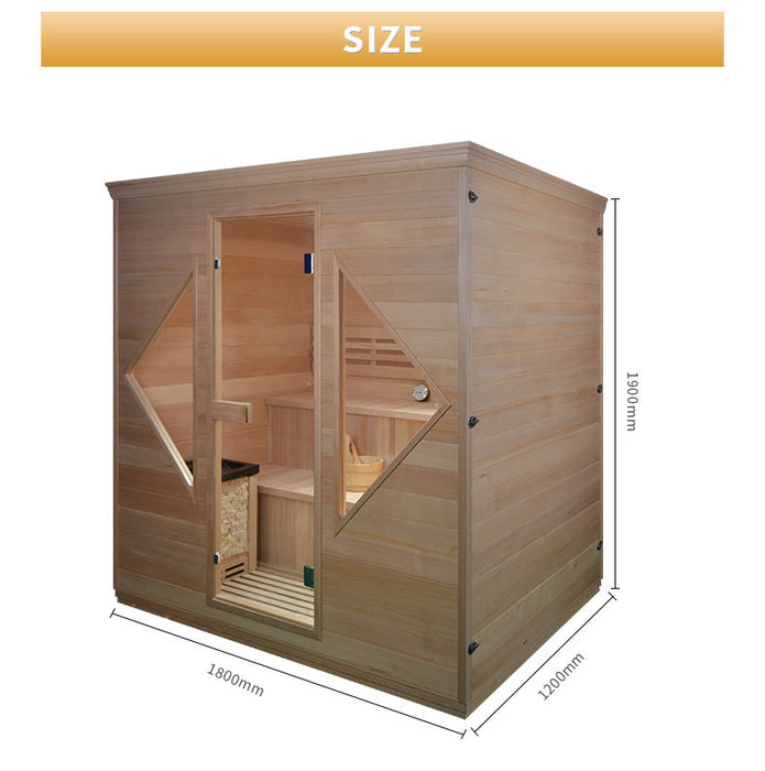 Smartmak® Luxury Traditional Wood Spa Dry Sauna Room Tradition 3