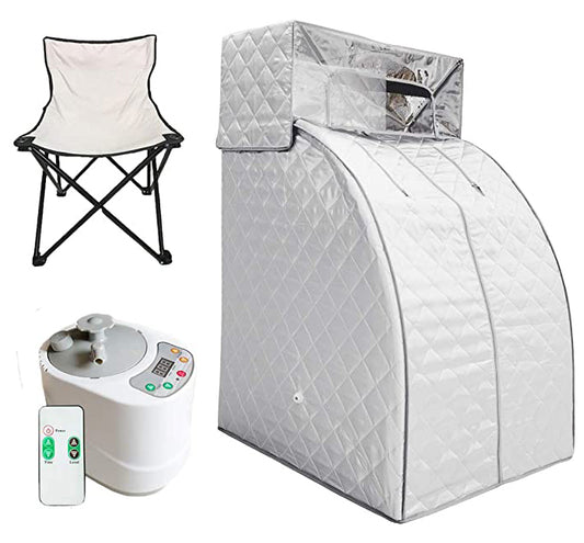Smartmak Steam Sauna Set, with Head Cover, Chair and 2L Steamer