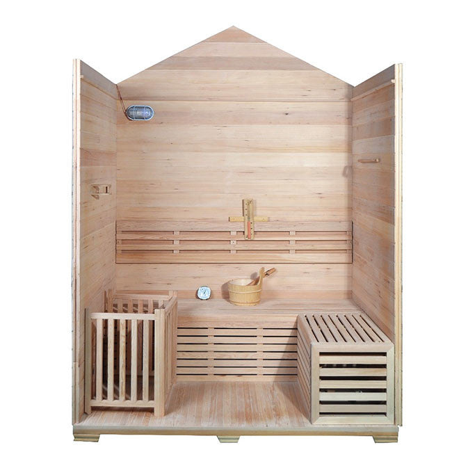 Smartmak Modern Sauna Outdoor Wet Dry Sauna Wood