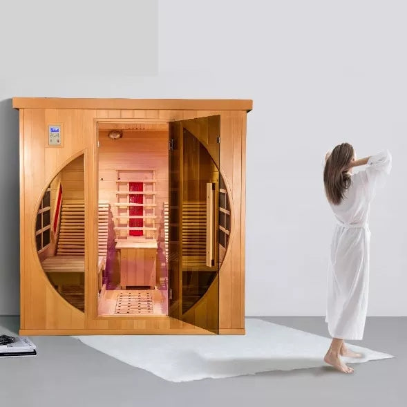Smartmak® Indoor Far Infrared Sauna Room with Recliner Refresh 1