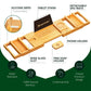 Smartmak Natural Bamboo Bathtub Caddy