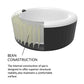 Smartmak Inflatable Hot Tubs Outdoor and Indoor Whirlpool Spa For 2-4 Person