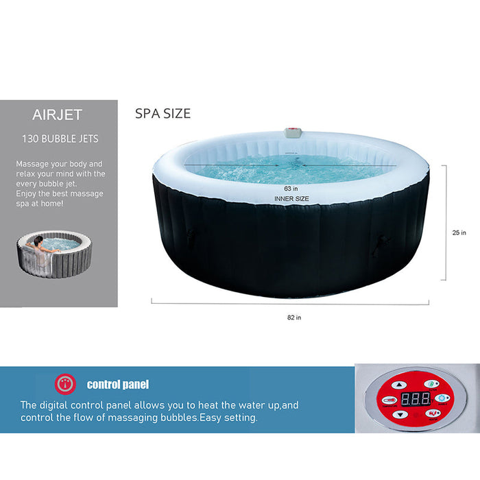 Smartmak Inflatable Hot Tubs Outdoor and Indoor Whirlpool Spa For 2-4 Person