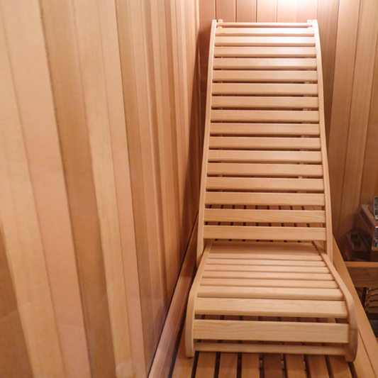 Wooden Lounge Reclined Sauna Chair
