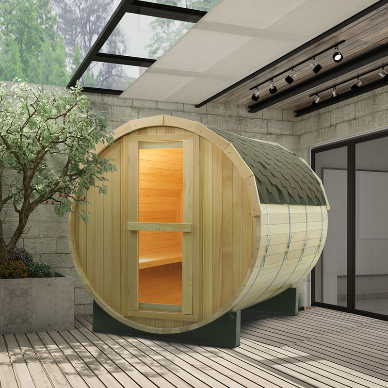 Smartmak Canadian Hemlock/Red Cedar Outdoor Barrel Sauna –  www.smartmakshop.com