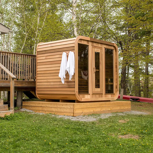Smartmak Wood Outdoor Square Sauna Room (Most popular)